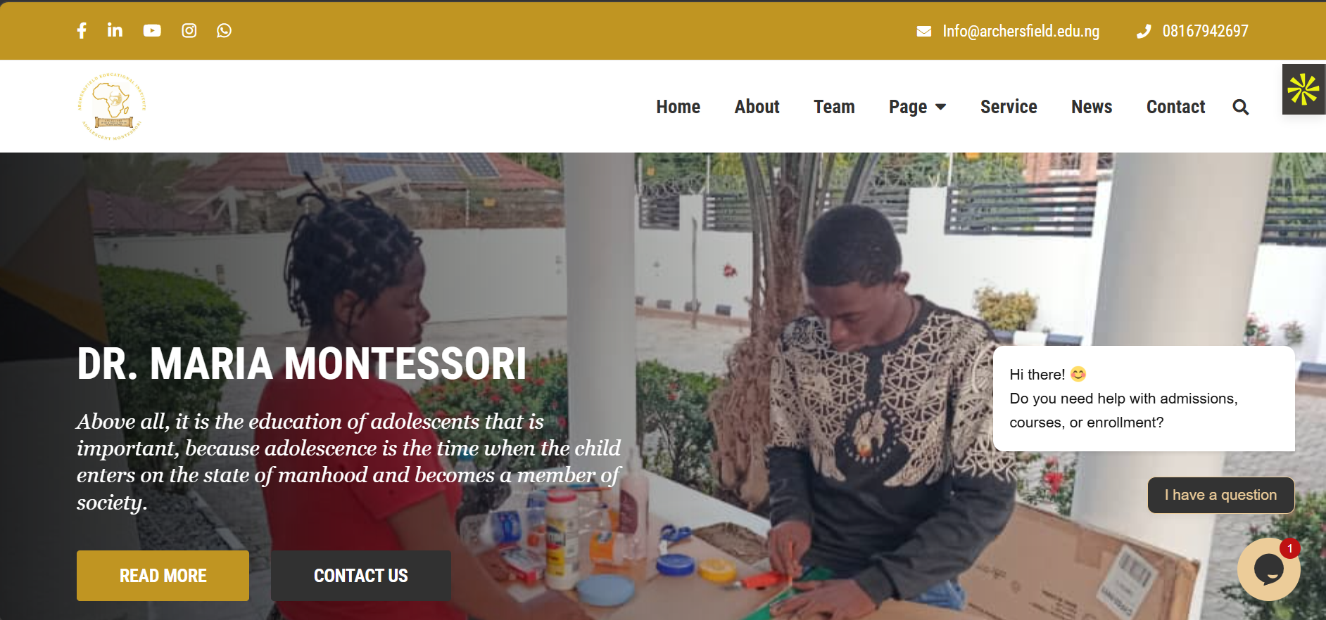 Archersfield Montessori Academy — school website